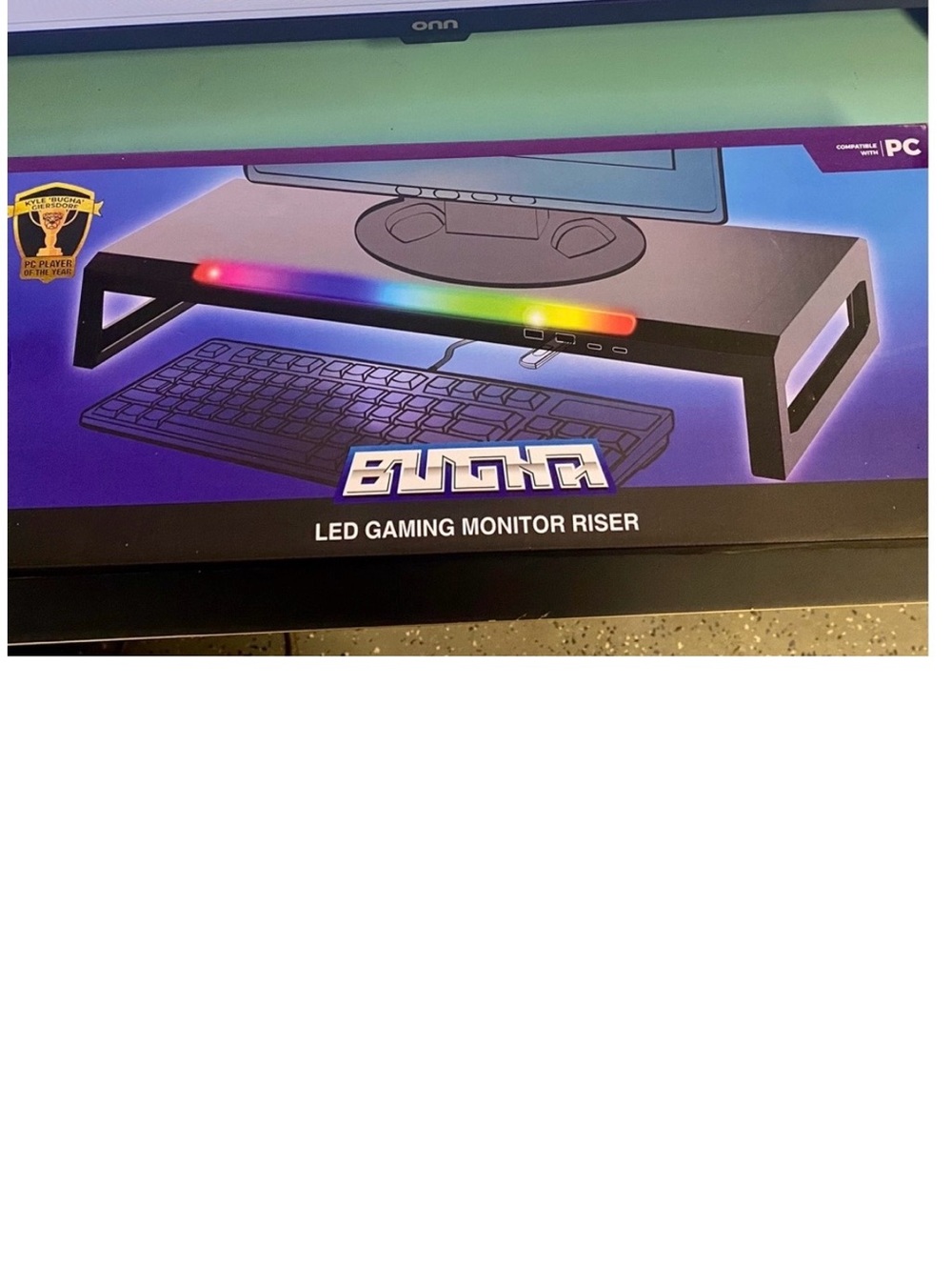 3 Pieces. - 2  1-Handed Gaming Keyboard  & 1 LED Monitor Riser - Picture 9 of 11